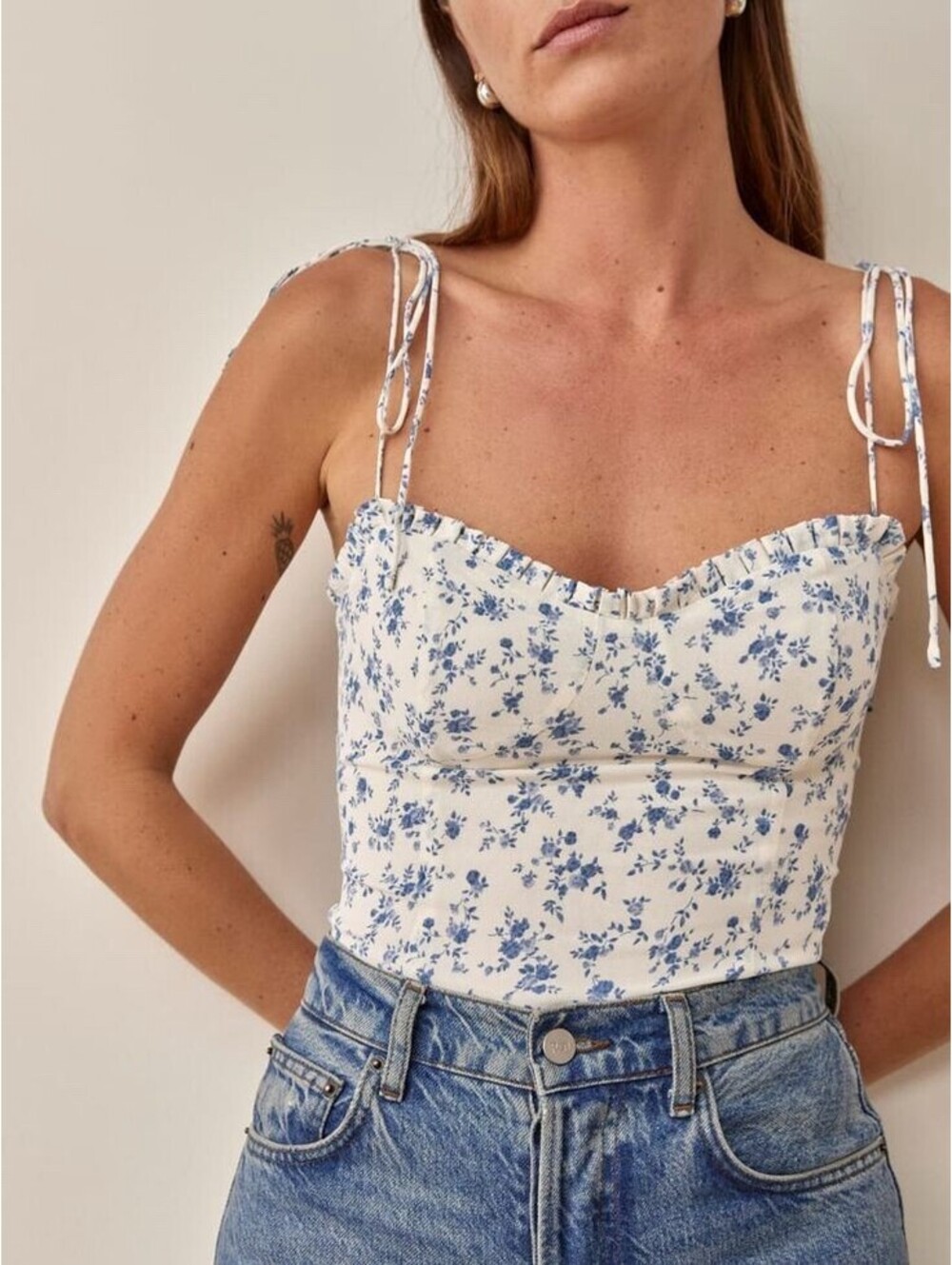 Reformation fitted Floral bodice